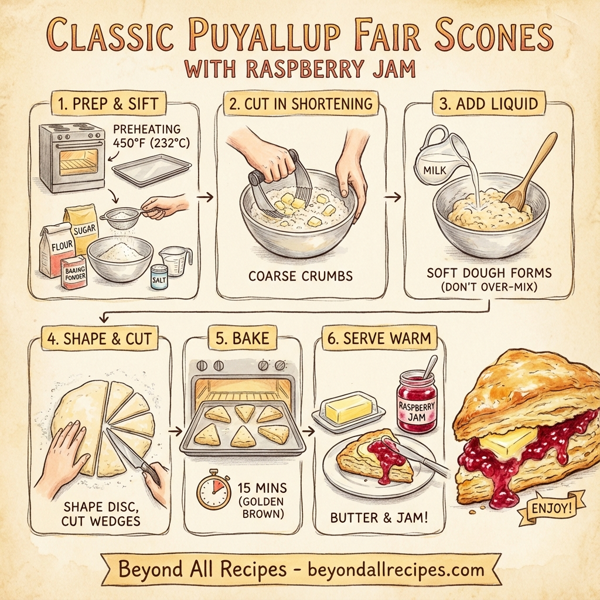 Classic Puyallup Fair Scones with Raspberry Jam instructions