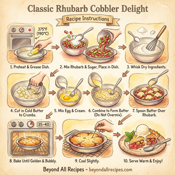 Classic Rhubarb Cobbler Delight instructions