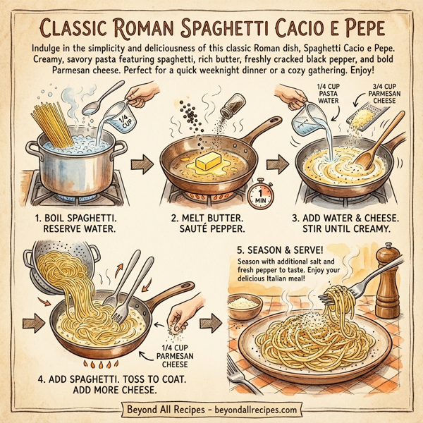 Classic Roman Spaghetti Cacio e Pepe instructions