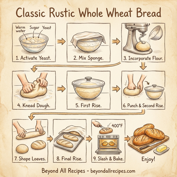 Classic Rustic Whole Wheat Bread instructions