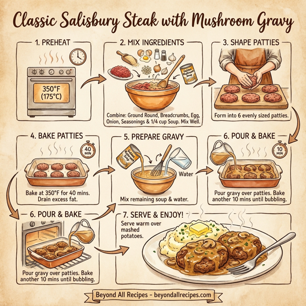 Classic Salisbury Steak with Mushroom Gravy instructions