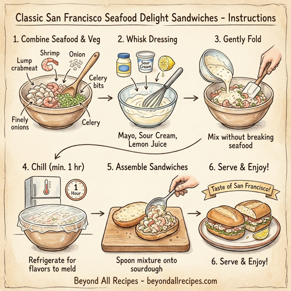 Classic San Francisco Seafood Delight Sandwiches instructions