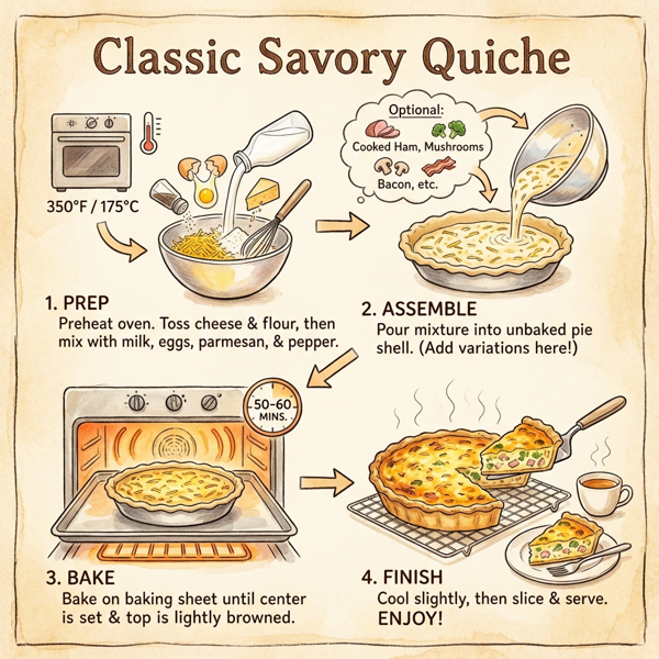 Classic Savory Quiche with Variations instructions