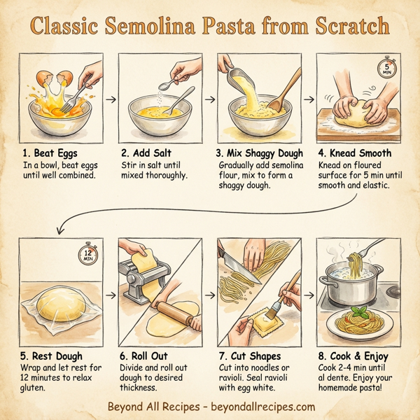 Classic Semolina Pasta from Scratch instructions