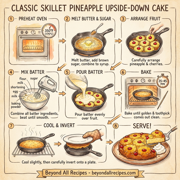 Classic Skillet Pineapple Upside-Down Cake instructions