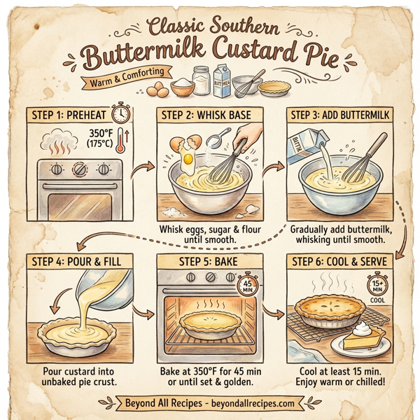 Classic Southern Buttermilk Custard Pie instructions