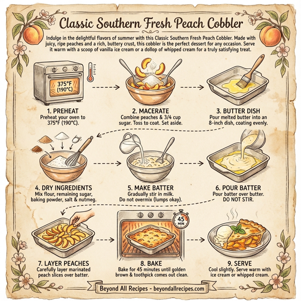 Classic Southern Fresh Peach Cobbler instructions