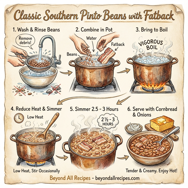 Classic Southern Pinto Beans with Fatback instructions
