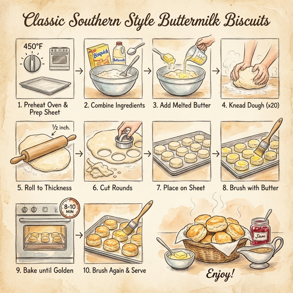 Classic Southern Style Buttermilk Biscuits instructions