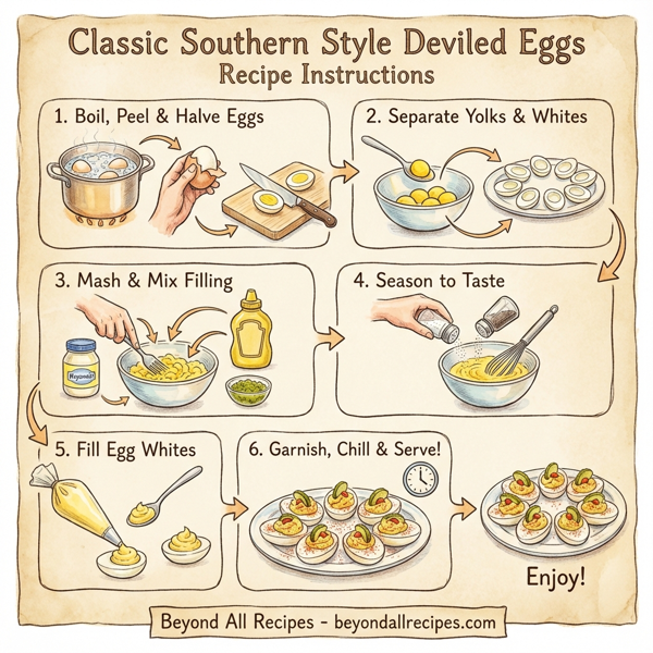 Classic Southern Style Deviled Eggs instructions