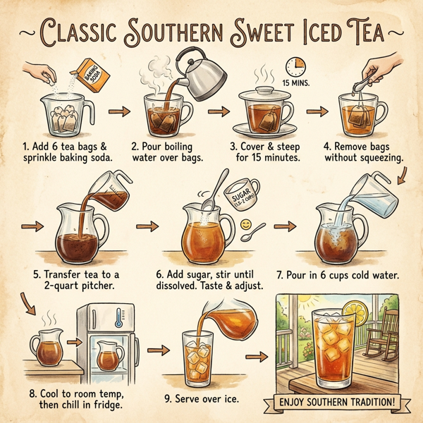 Classic Southern Sweet Iced Tea instructions