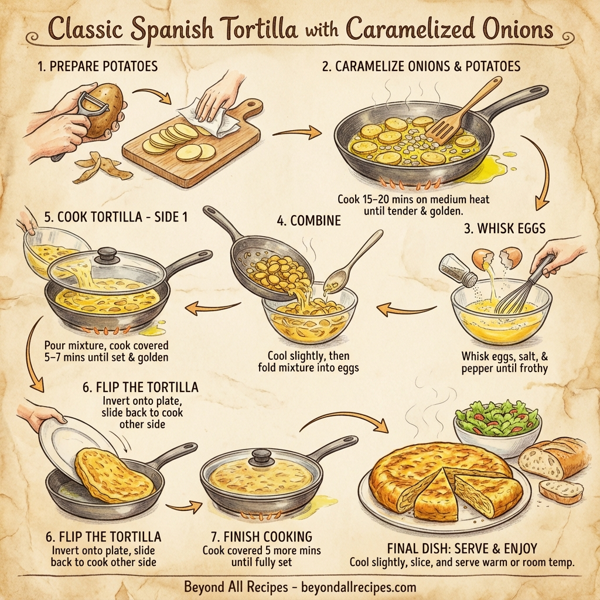 Classic Spanish Tortilla with Caramelized Onions instructions