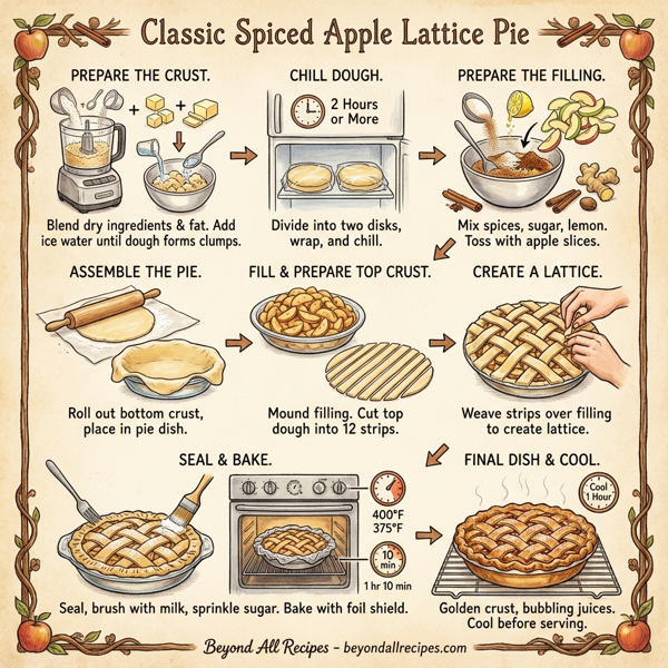 Classic Spiced Apple Lattice Pie instructions
