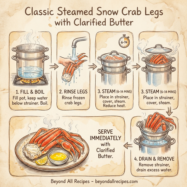 Classic Steamed Snow Crab Legs with Clarified Butter instructions