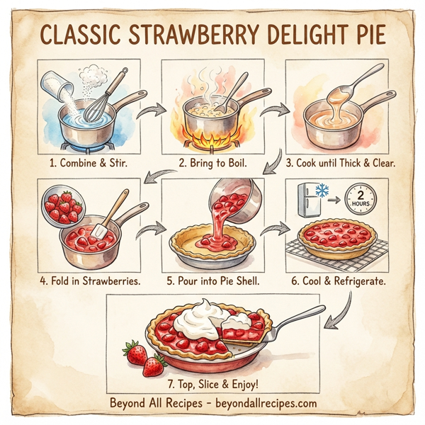 Classic Strawberry Delight Pie instructions