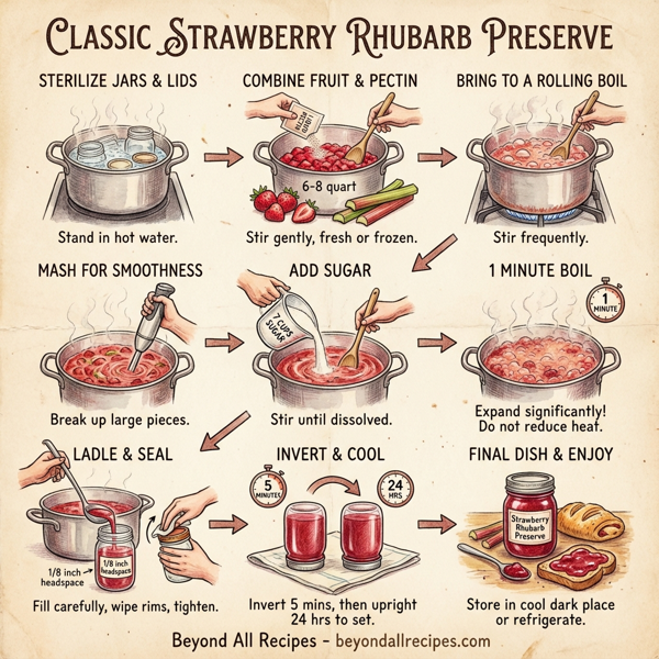 Classic Strawberry Rhubarb Preserve instructions