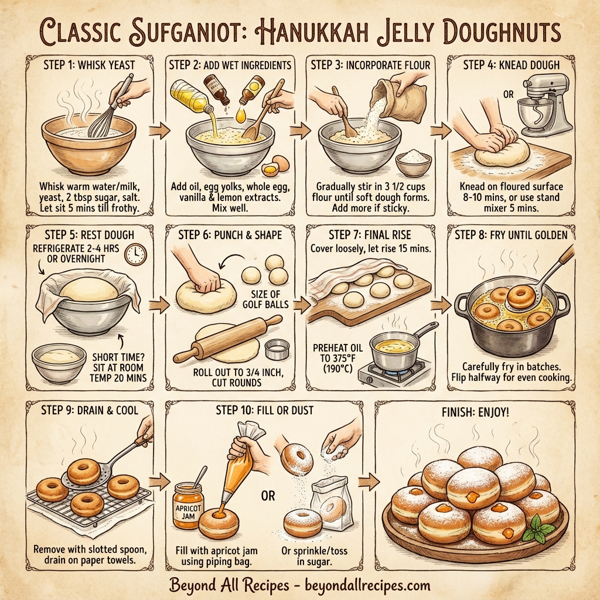 Classic Sufganiot: Hanukkah Jelly Doughnuts instructions