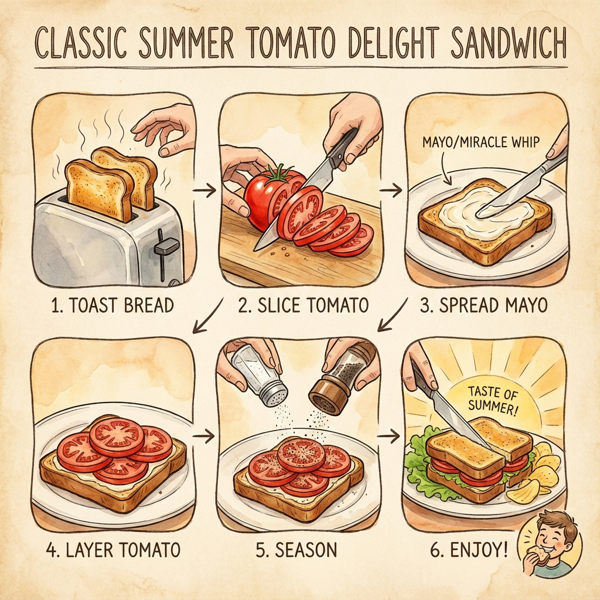 Classic Summer Tomato Delight Sandwich instructions