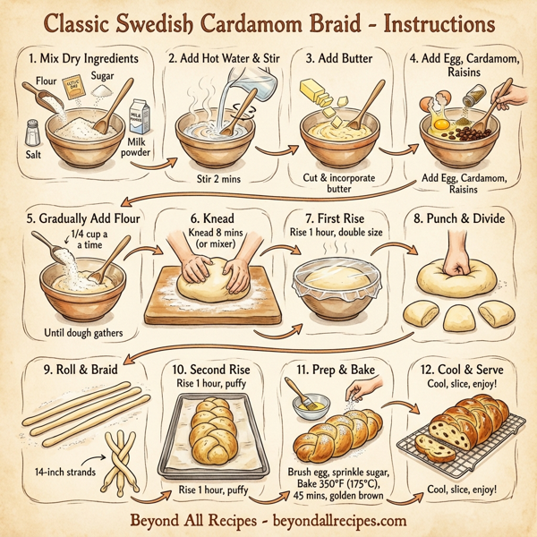 Classic Swedish Cardamom Braid instructions