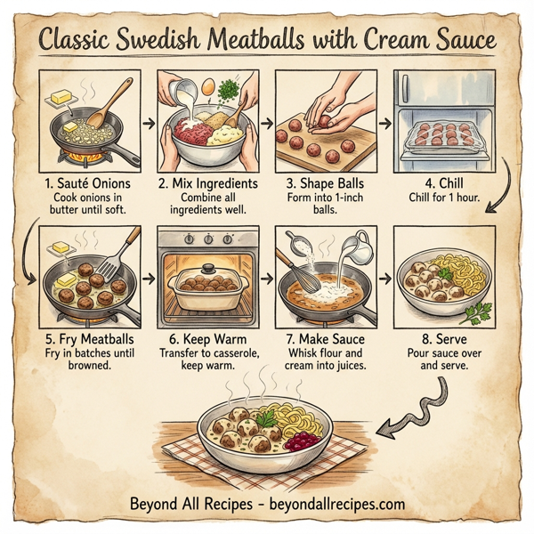 Classic Swedish Meatballs with Cream Sauce instructions