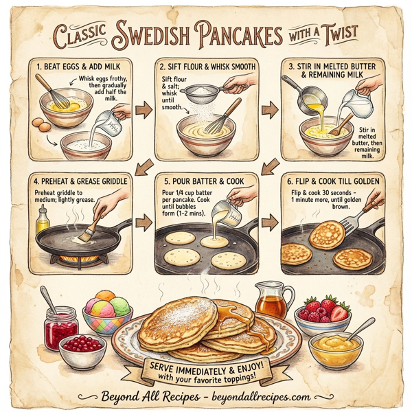 Classic Swedish Pancakes with a Twist instructions