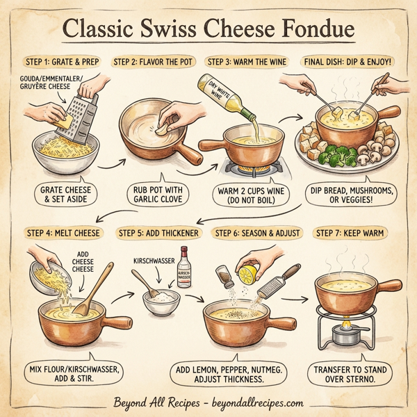 Classic Swiss Cheese Fondue instructions