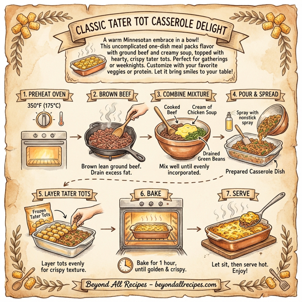 Classic Tater Tot Casserole Delight instructions