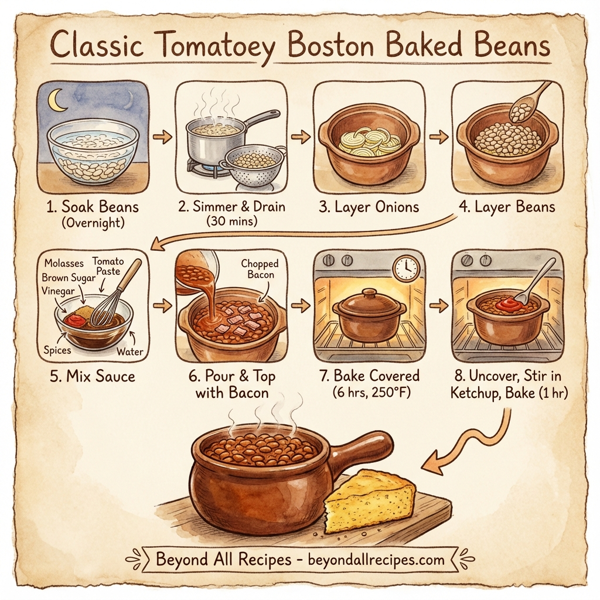 Classic Tomatoey Boston Baked Beans instructions