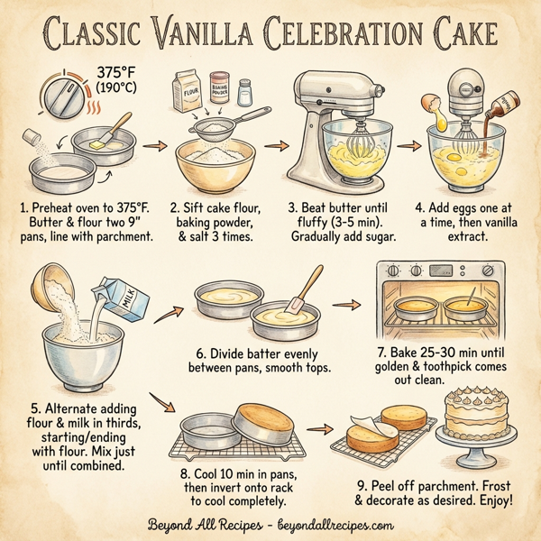 Classic Vanilla Celebration Cake instructions