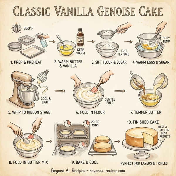 Classic Vanilla Genoise Cake instructions