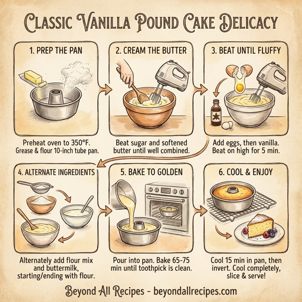 Classic Vanilla Pound Cake Delicacy instructions