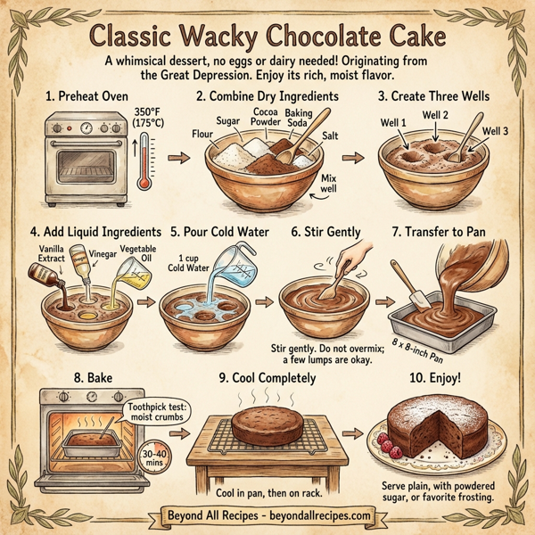 Classic Wacky Chocolate Cake instructions