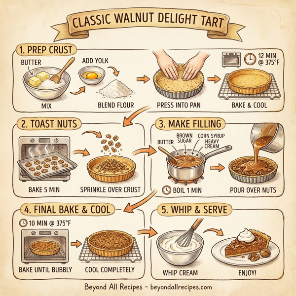Classic Walnut Delight Tart instructions