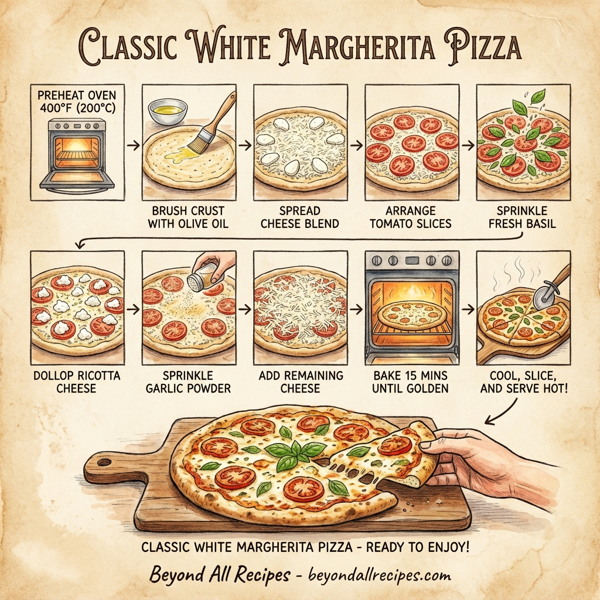 Classic White Margherita Pizza instructions