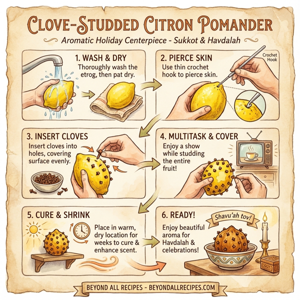 Clove-Studded Citron Pomander instructions