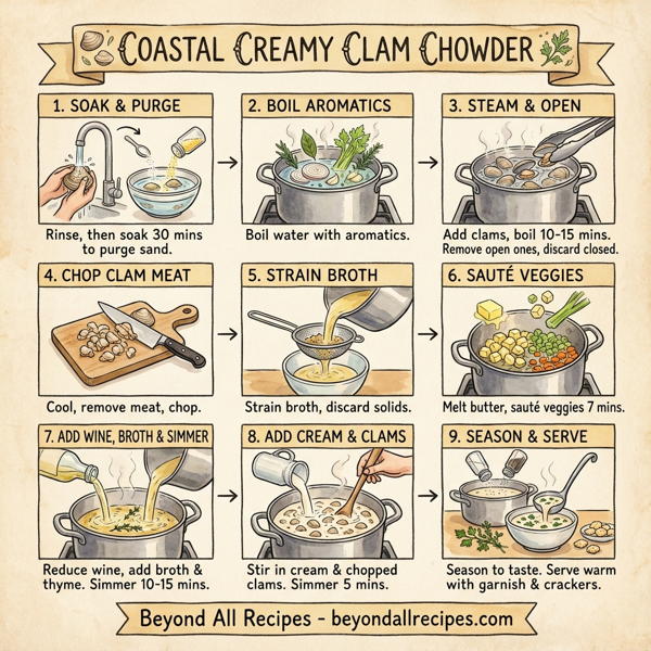 Coastal Creamy Clam Chowder instructions