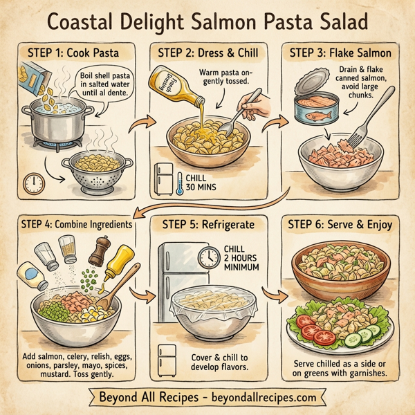 Coastal Delight Salmon Pasta Salad instructions