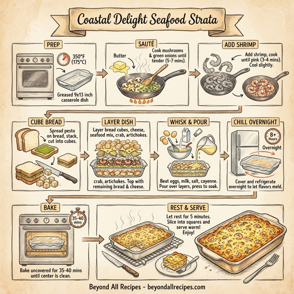 Coastal Delight Seafood Strata instructions