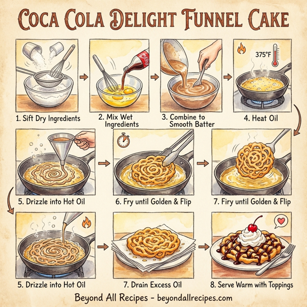 Coca Cola Delight Funnel Cake instructions