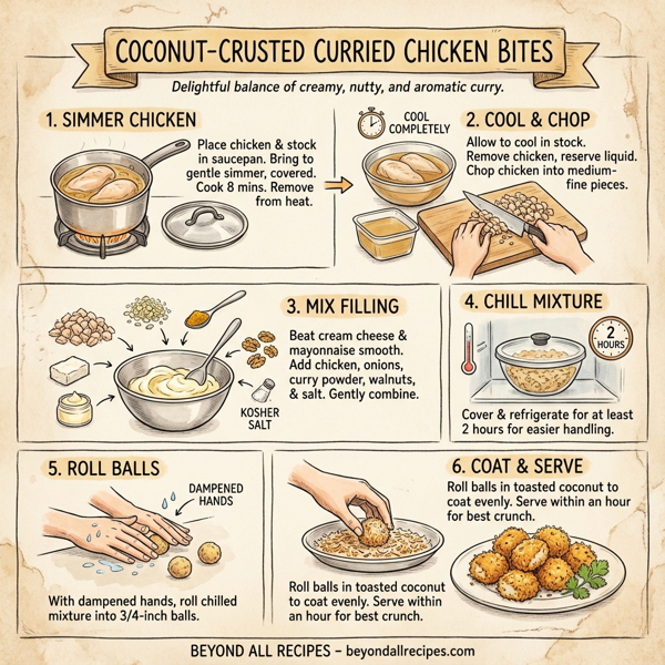 Coconut-Crusted Curried Chicken Bites instructions