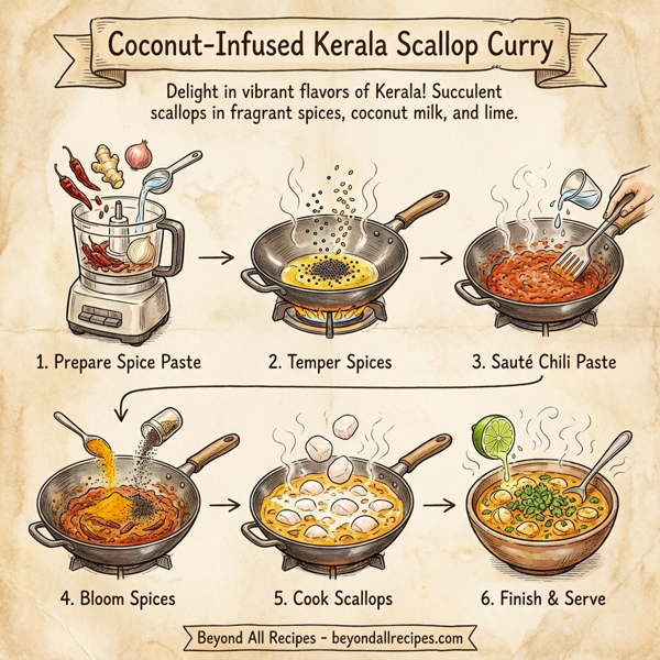 Coconut-Infused Kerala Scallop Curry instructions