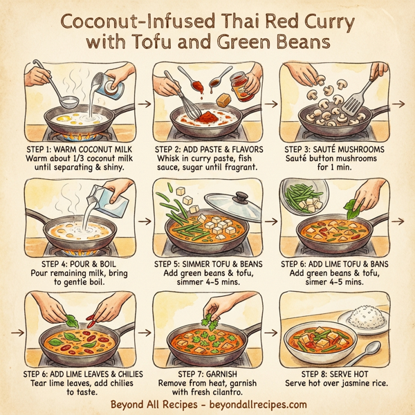 Coconut-Infused Thai Red Curry with Tofu and Green Beans instructions