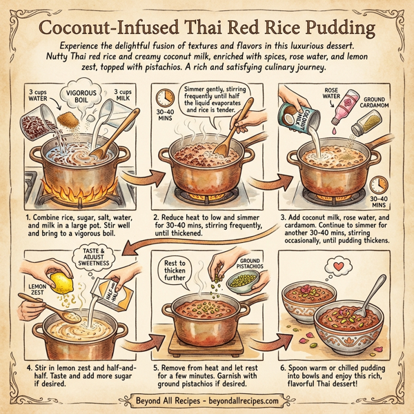Coconut-Infused Thai Red Rice Pudding instructions