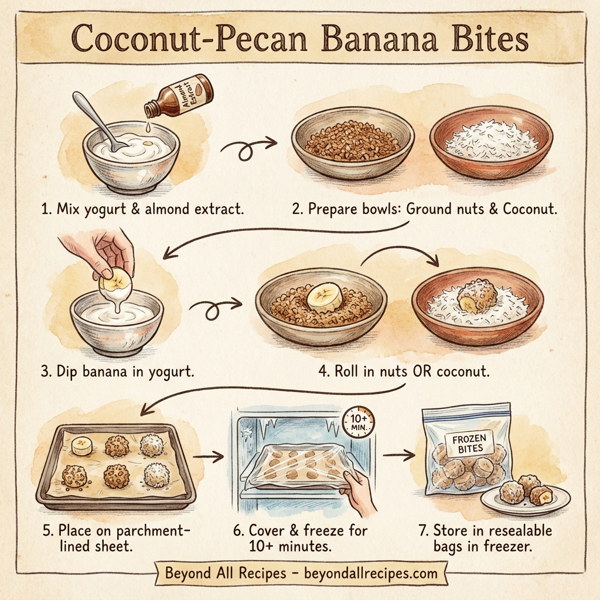 Coconut-Pecan Banana Bites instructions