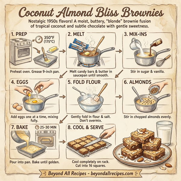 Coconut Almond Bliss Brownies instructions