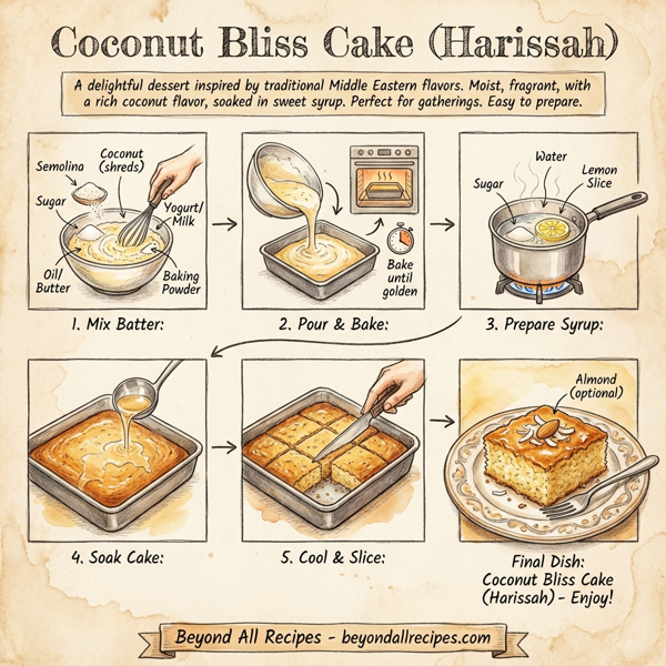 Coconut Bliss Cake (Harissah) instructions