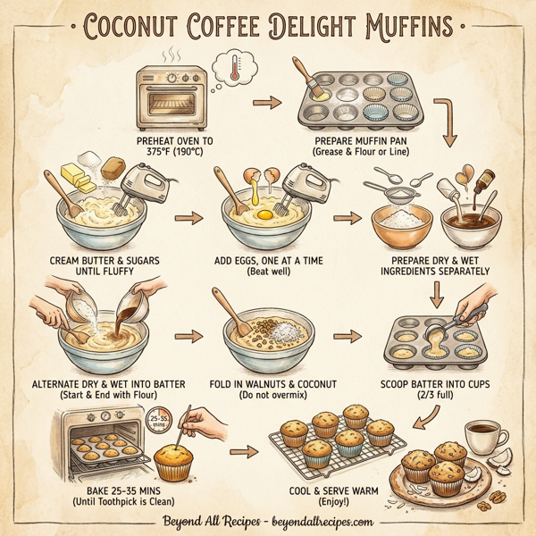 Coconut Coffee Delight Muffins instructions
