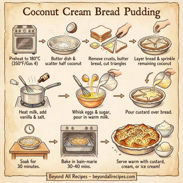 Coconut Cream Bread Pudding instructions