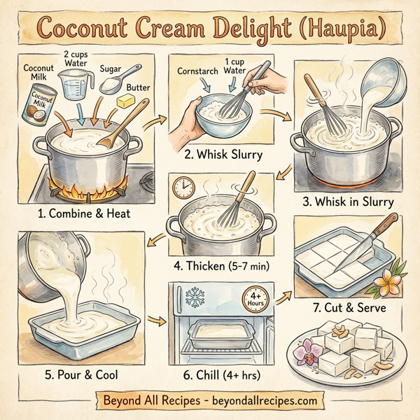 Coconut Cream Delight (Haupia) instructions