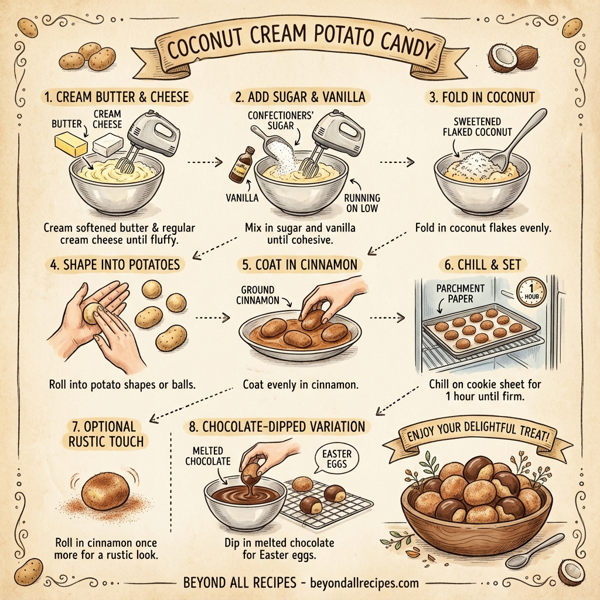 Coconut Cream Potato Candy instructions